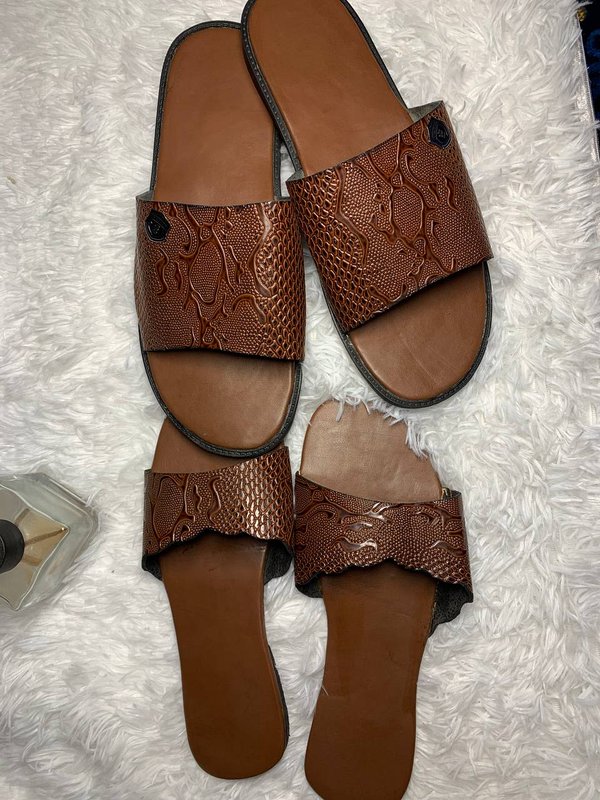 Couple Leather Slippers