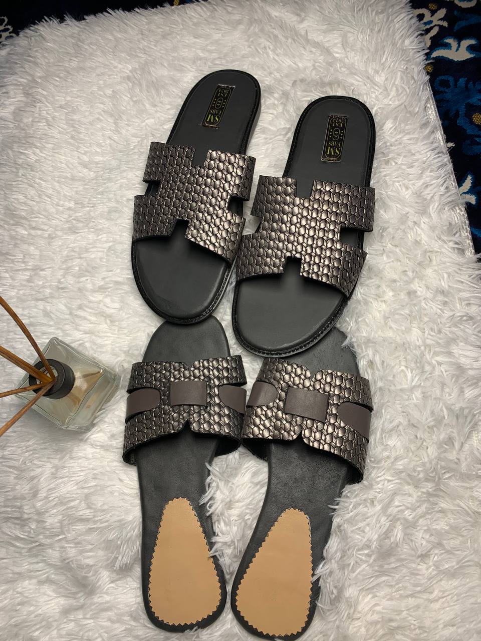 Couple Leather Slippers