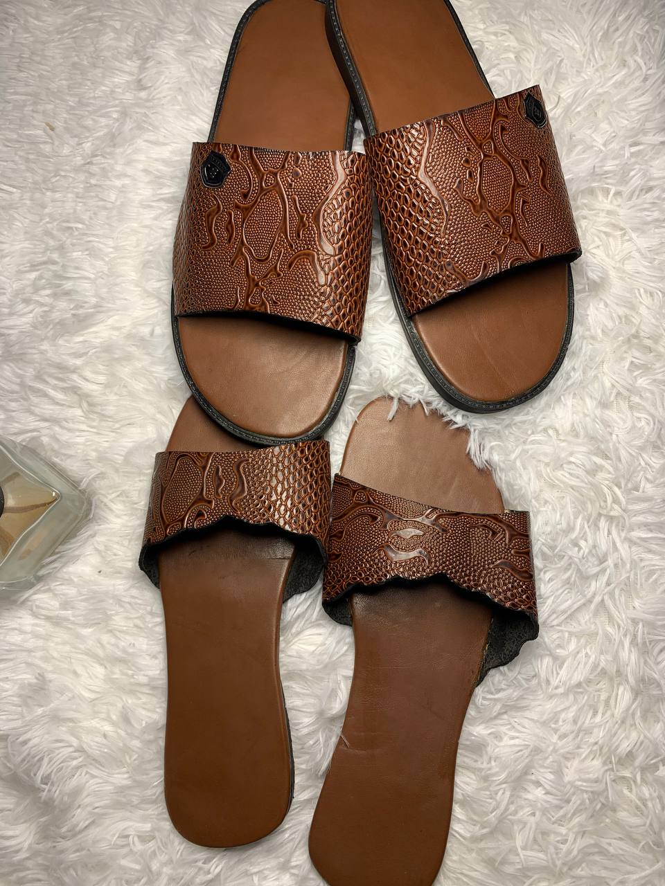 Couple Leather Slippers